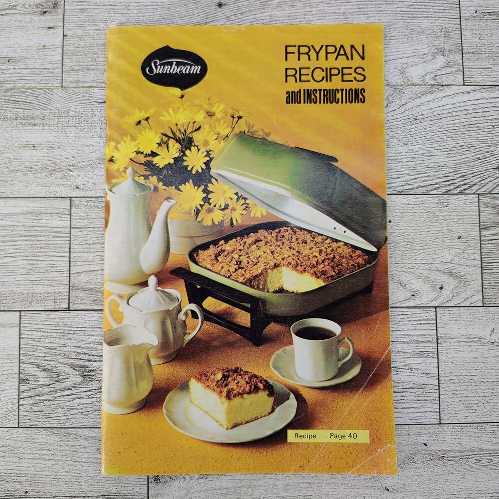 Sunbeam Frypan Recipes and Instructions Cookbook Booklet 1972 VERY‎ GOOD